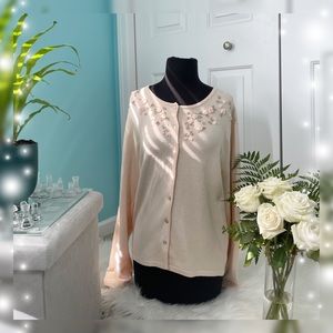 Vintage Coquette Beaded Cardigan